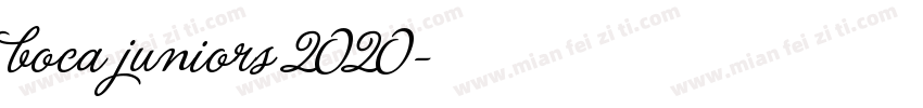boca juniors 2020字体转换